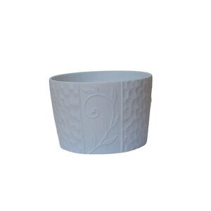 French Limoge small White Candle Holder Medard de Noblat